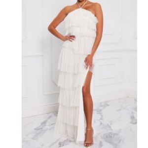 CLEARANCE SALE White Tulle maxi dress